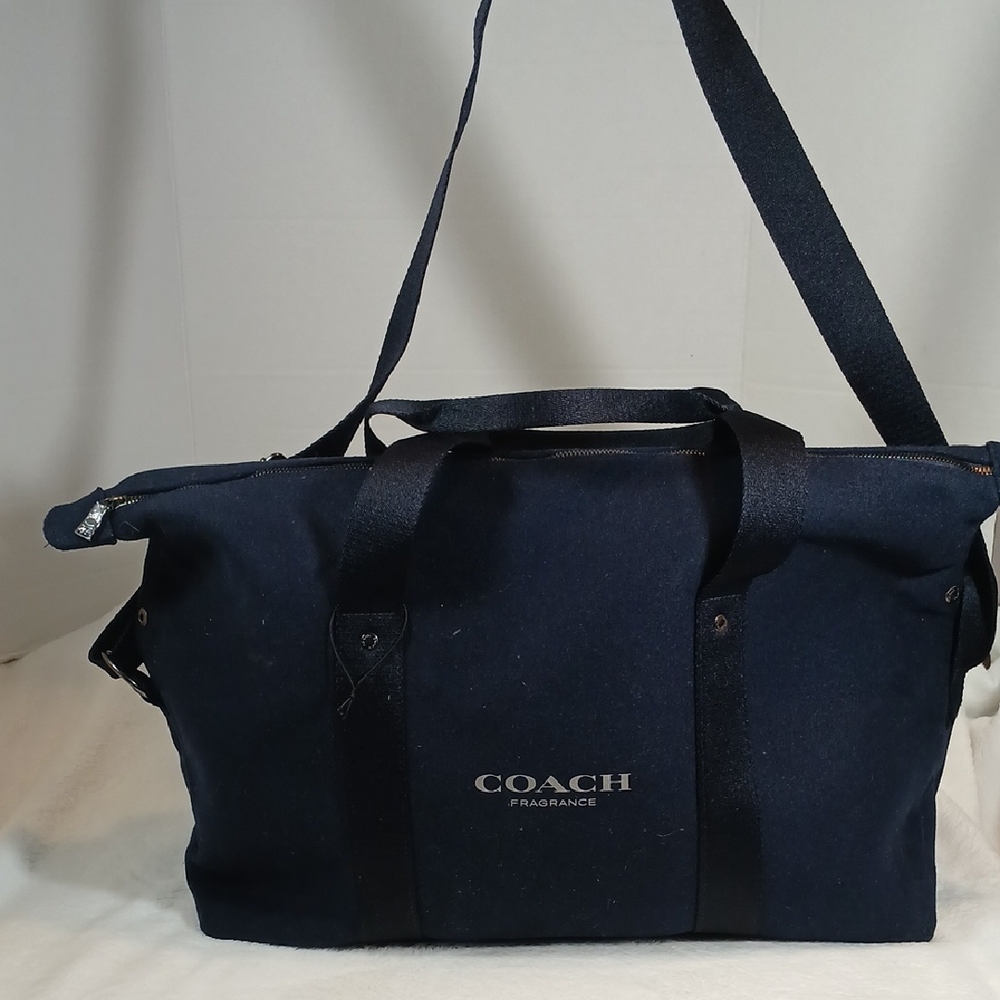 Coach Fragrance Weekender Navy Duffel Bag Unisex